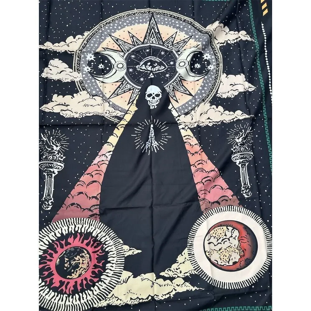 Grim Reaper Tapestry Psychedelic Bohemian Wall Hanging Decor